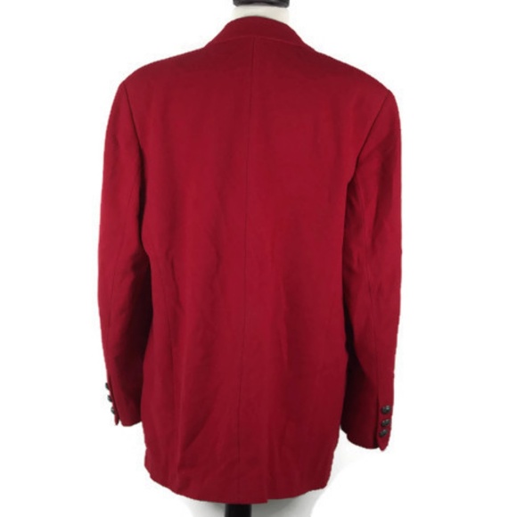 Ouiset Red Wool and Cashmere Coat - Picture 6 of 8